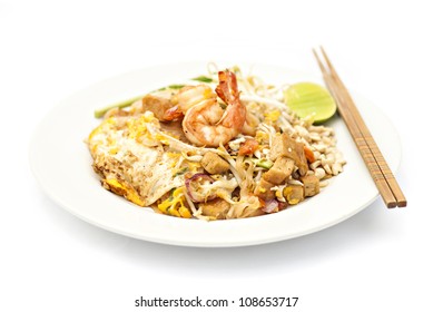 Pad thai, Thai noodle with shrimp