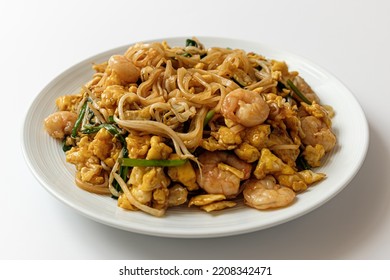 Pad Thai On A White Background