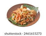 Pad Thai popular street food, Original pad thai isolated on a white background