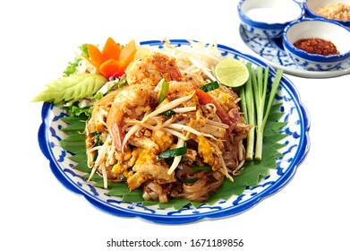 Pad Thai, Thai Stir-Fried Noodles, with Shrimp