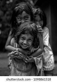 Padang, Indonesia - January 28, 2017 - Smiles By Minangkabau Children Form West Sumatera, Indonesia.