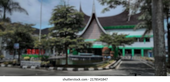 Padang Panjang City, Indonesian - July Wednesday 2022: Defocused Abstract Background Of Hospital Is A Health Service Institution That Provides Comprehensive Health Services That Provide Inpatient