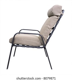 A Padded Patio Chair Isolated With Clipping Path