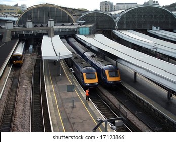 Paddington Station. Trains ready for departure.