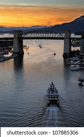 Paddle Boat Leaving Harbour, Vancouver, BC, Canada