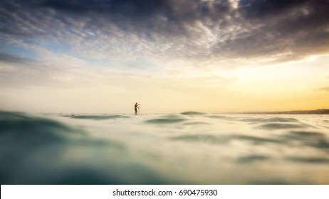 Paddle and sunset