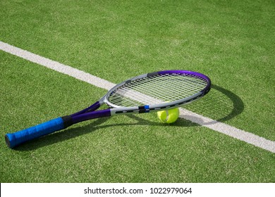 Paddle tennis court and ball - Powered by Shutterstock