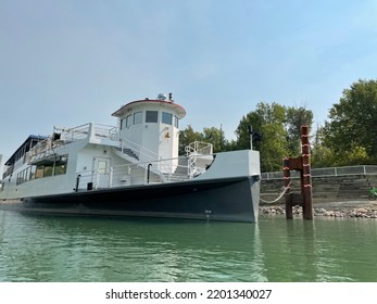 Paddlewheel Riverboat On North Saskatchewan River