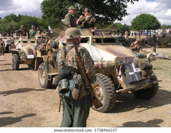 Paddock Wood, UK\
- July 26 2006: The replica of Sd.Kfz 222 and Sd.Kfz 223 light\
armored car in  War and Peace\
show