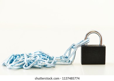 Padlock with chain 