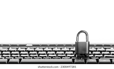 Padlock. Data security. Network protection. Internet security and data protection concept. Cyber data and information privacy.