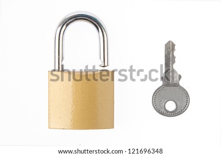 Padlock with key