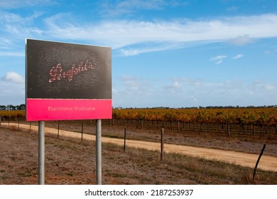 Padthaway, Australia - April 30, 2022: Penfolds Winery In The Renowned Padthaway Wine Region