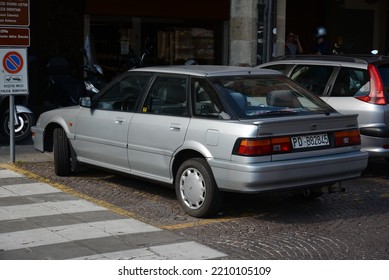 PADUA, ITALY - JUNE 18, 2015: Honda Concerto 1.6i Old Classic 1980s Car On The City Street