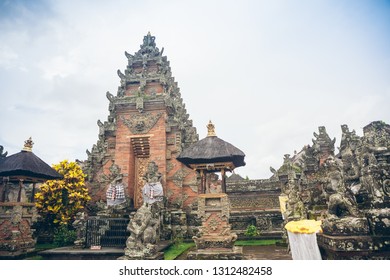 Paduraksa Gates Of Balinese Hindu Temple Pura Puseh Desa Batuan, Kabupaten Gianyar, Bali, Indonesia