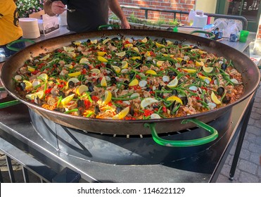 Paella For Two Hundred People On The Basque Block In Downtown Boise, Idaho