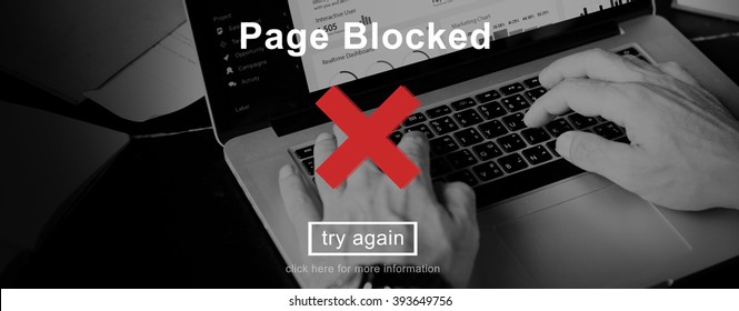 Page Blocked Problems Error Forbidden Concept - Powered by Shutterstock - Get 15% off with code: PIKWIZARD15