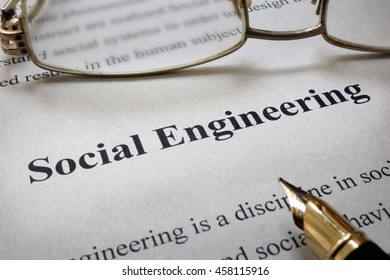 Page Of Paper With Words Social Engineering 