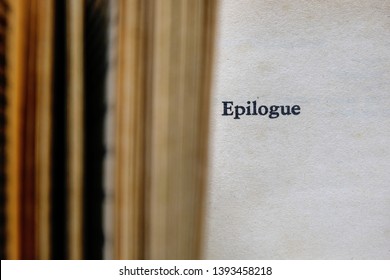Pages of a books leading to the end, the epilogue.