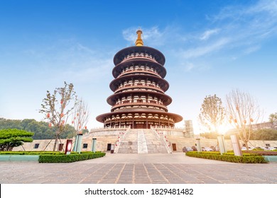 Pagoda in the Sui and Tang Dynasties National Historical Park, Luoyang, Henan, China - Shutterstock ID 1829481482