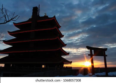 The Pagoda At Sunset, Reading PA 