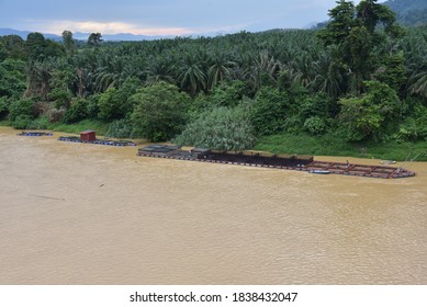 Pahang, Malaysia : 21st October 2020 - Fish Farm In Pahang River