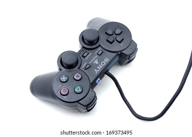 PAHANG; MALAYSIA-Dec 27; 2013: Photo Of A Sony Playstation Joystick Or Game Controller, Isolated On White