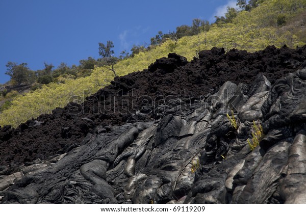Pahoehoe Aa Lava Kilauea Volcano Hawaii Stock Photo (Edit Now) 69119209