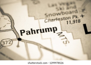 Pahrump. Nevada. USA On A Map