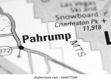 Pahrump. Nevada. USA On A Map