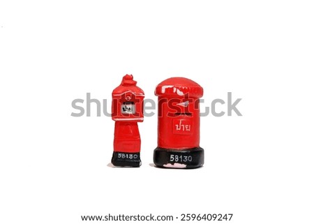 Pai (Thailand) Postbox two boxes souvenir Isolated