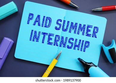  Paid Summer Internship Inscription On The Sheet. 
