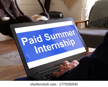 Paid Summer Internship Is Shown On The Conceptual Business Photo