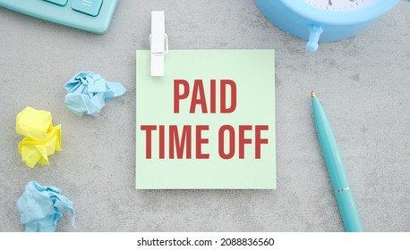 Paid Time Off Shown On Photo Stock Photo 2088836560 | Shutterstock