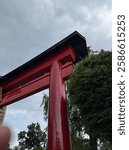 Paifang, traditional chinese gate architecture, with cloudy background