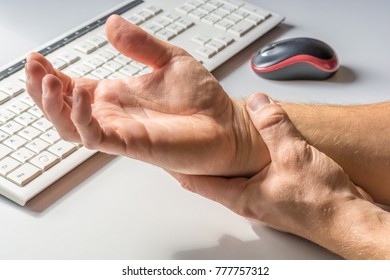 Pain In The Wrist Due To Too Much Work On The Computer