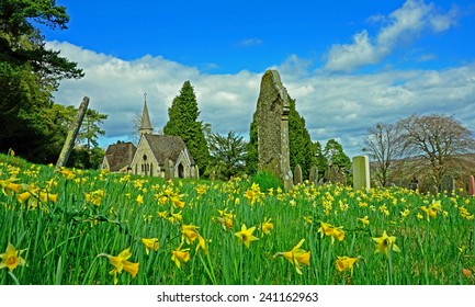 Painswick Chapel Of Rest In Spring Time, Painswick, The Cotswolds, Gloucestershire, United Kingdom      