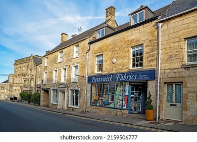 Painswick, Gloucestershire, UK, May 22nd 2022, The Only Family Run Business Left In The Village Selling And Making A Large Selection Of Quality Curtains That You Can See On The Roll Before Purchase 

