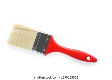 Paint brush with color handle on white background - Shutterstock ID 1299165532