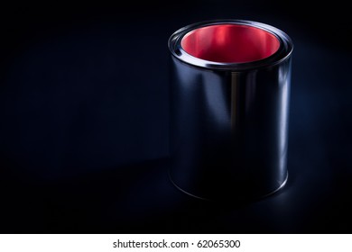 Paint Can On Black