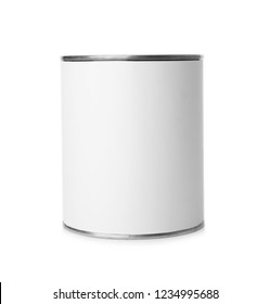 Paint can on white background. Mockup for design