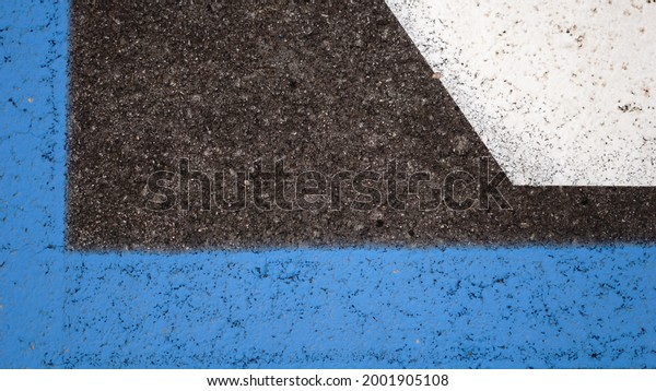 paint lines on asphalt\
surface