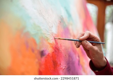  Paint mixing, painting, brush painting,artist painter at work - Powered by Shutterstock