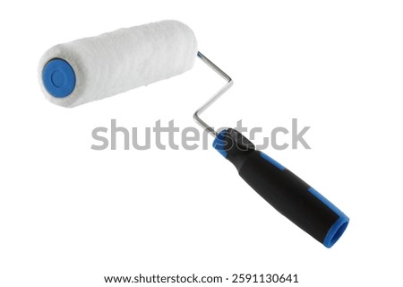 Paint roller diagonal with clipping path
