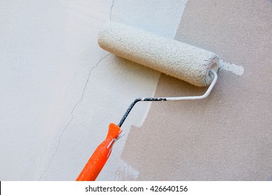 Paint Roller And Paint Stripe