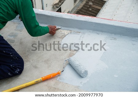 Paint roller for waterproofing, reinforcing mesh, repairing waterproofing decks. roof, floor.