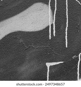 Paint splash on the wall. Graffiti fragment. Black and white Texture. Street Art close up - Powered by Shutterstock