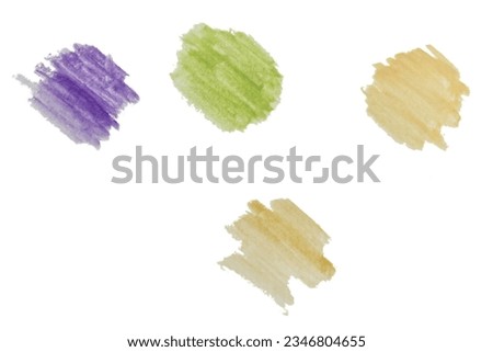 paint stroke multicolor watercolor onwhite background