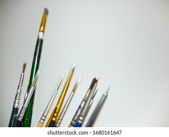 paintbrushes  isolated on white background. - Shutterstock ID 1680161647
