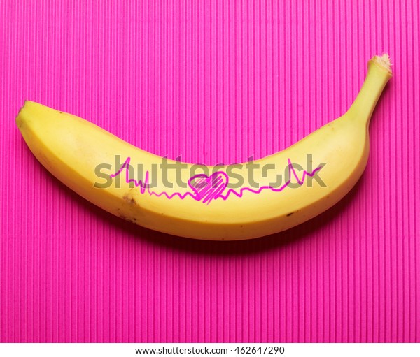Painted Banana Banana Painted Heart Rhythm Stock Photo Edit Now